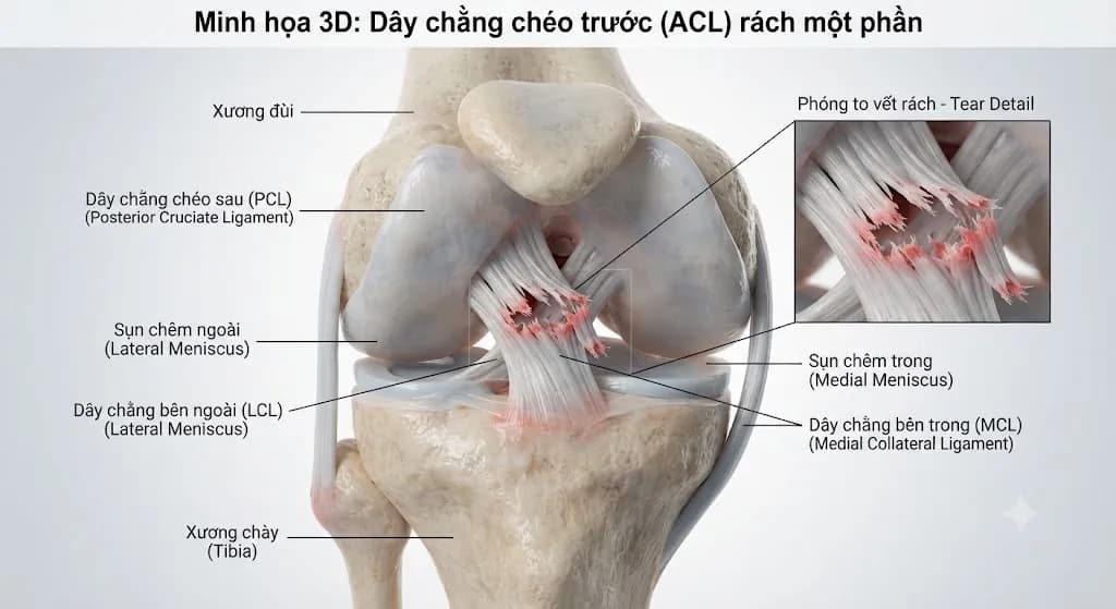 Đứt Bán Phần Dây Chằng Chéo Trước (ACL): Hồi Phục Không Mổ