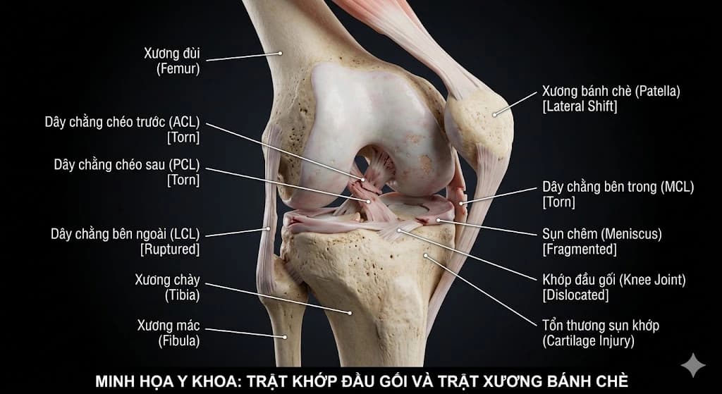 Trật Khớp Đầu Gối: Dấu Hiệu Và Cách Điều Trị Dứt Điểm